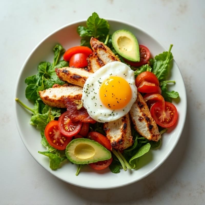 Crispy Turkey Bacon and Fresh Tomato Salad with Creamy Avocado Dressing