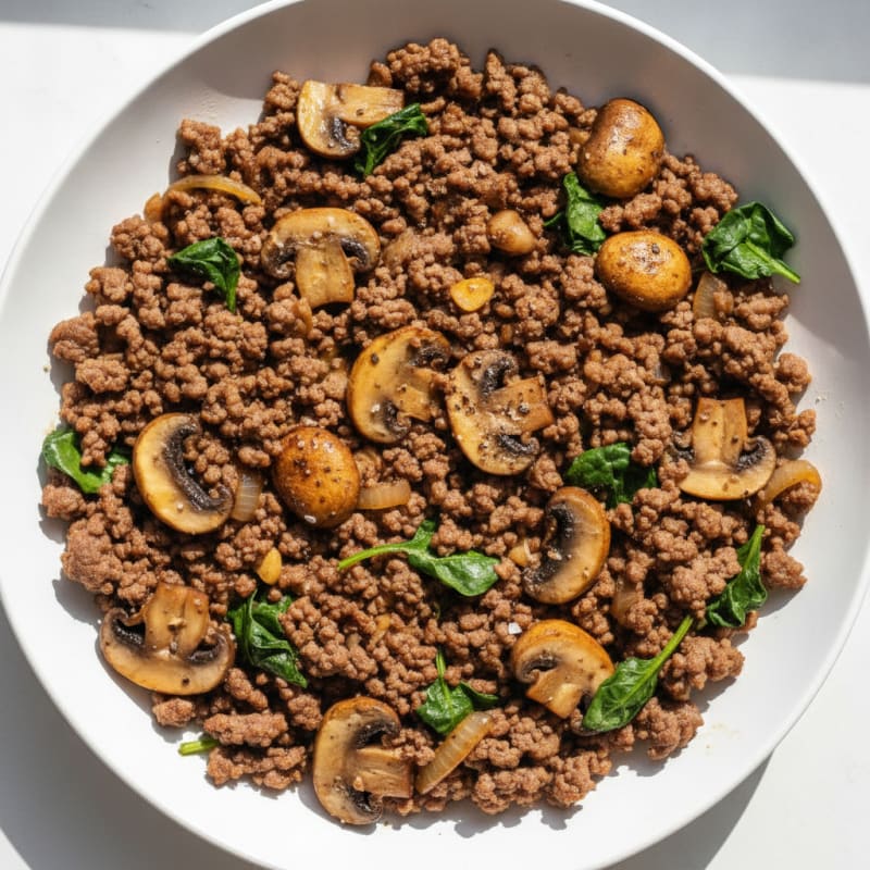 Savory Ground Beef and Mushroom Skillet