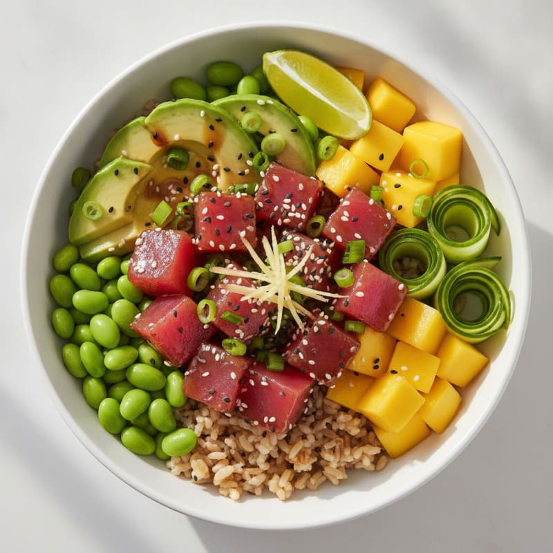 Ahi Tuna Poke Bowl with Tropical Salsa