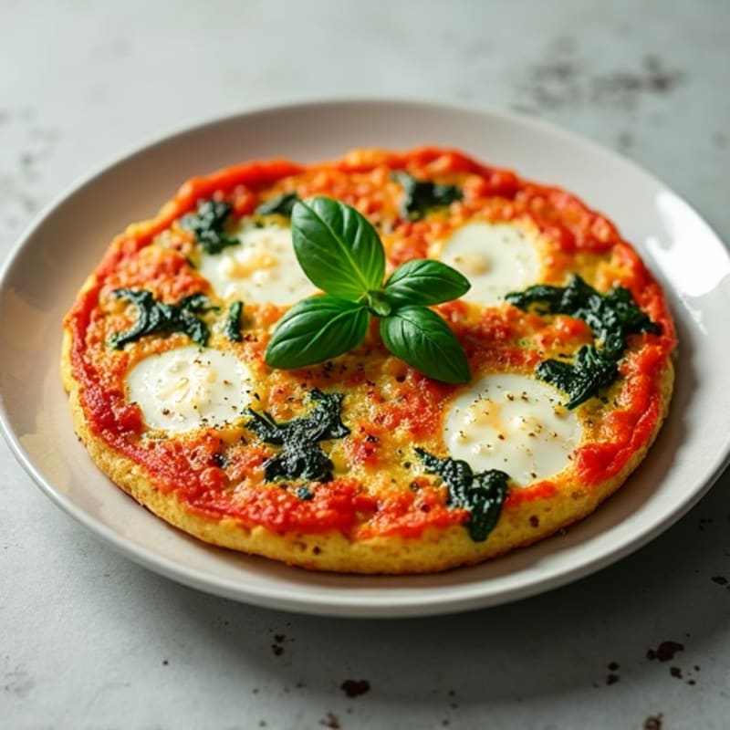 Herb-Roasted Bell Pepper and Spinach Frittata