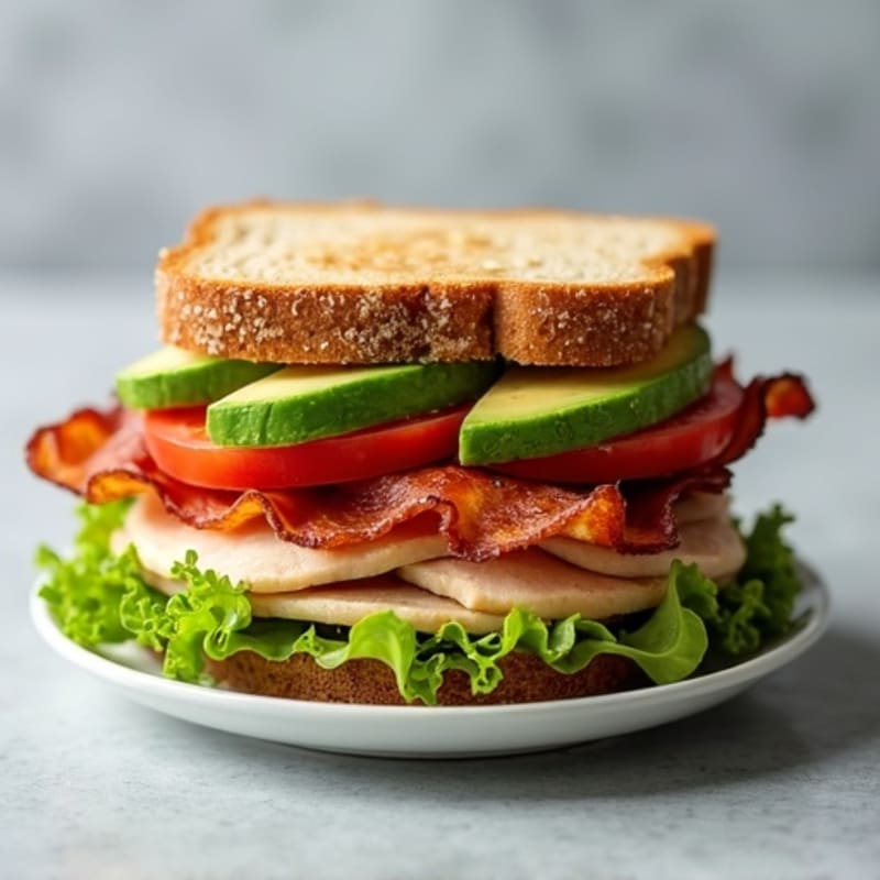 Stacked Turkey Club with Fresh Avocado
