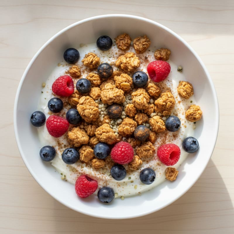 Mixed Berry Yogurt Bowl with Granola