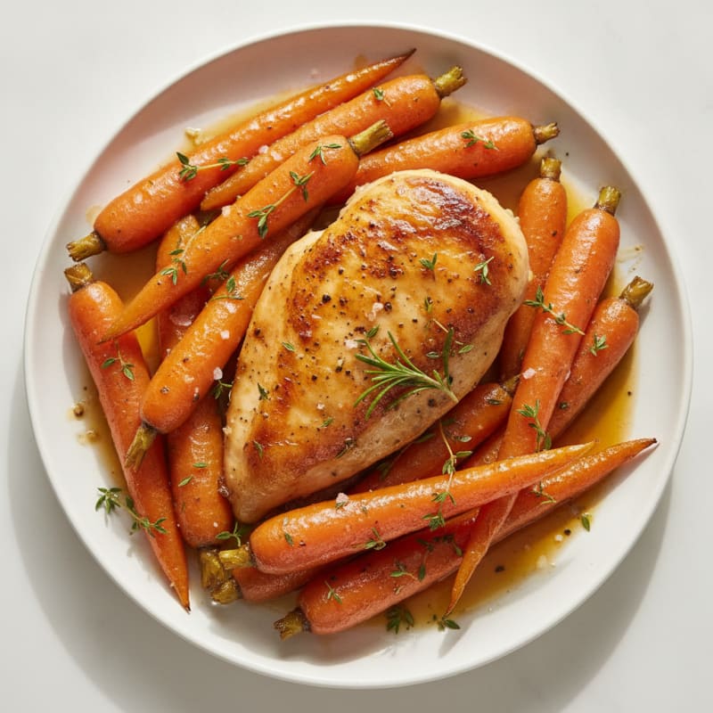 Maple-Glazed Roasted Carrots with Herbs