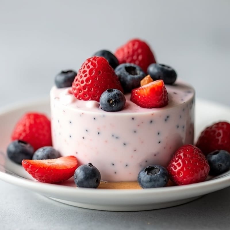 Silky Greek Yogurt Protein Mousse with Mixed Berries