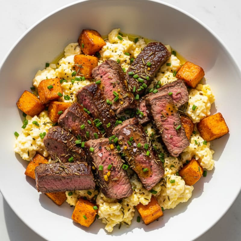 Lean Sirloin & Sweet Potato Egg Scramble