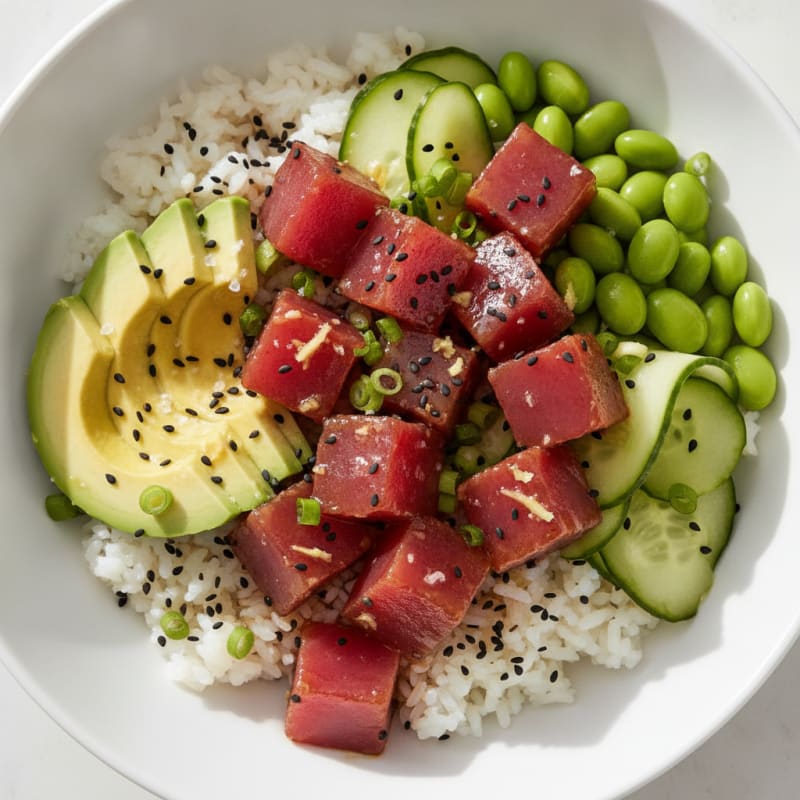 Ahi Tuna Hawaiian Poke Bowl