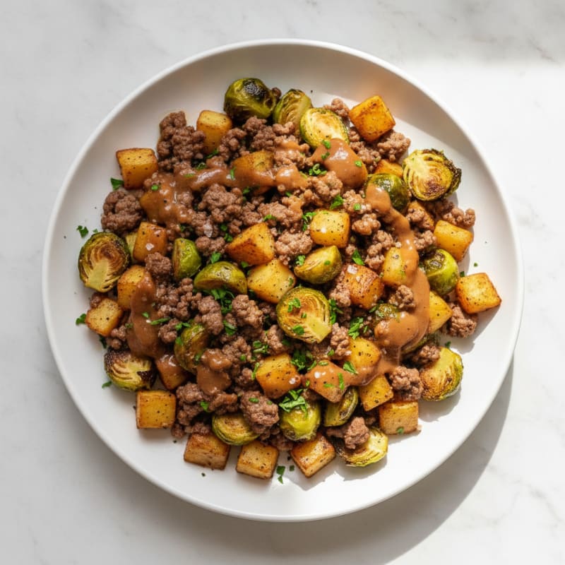 Ground Beef and Russet Potato Hash