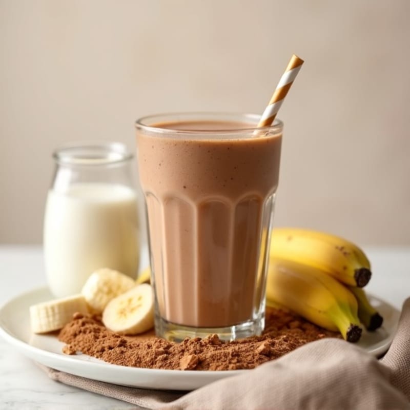 Creamy Peanut Butter Chocolate Protein Smoothie