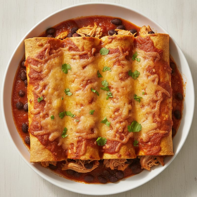 Chicken and Black Bean Enchiladas