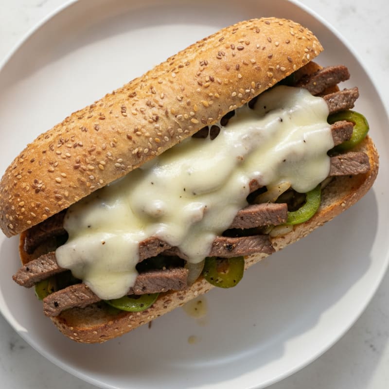 Clean-Eating Philly Cheesesteak Sandwich