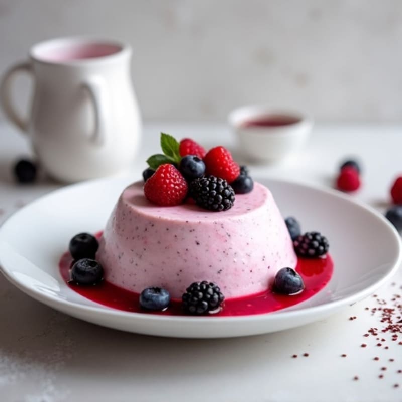 Silky Greek Yogurt Protein Mousse with Berries