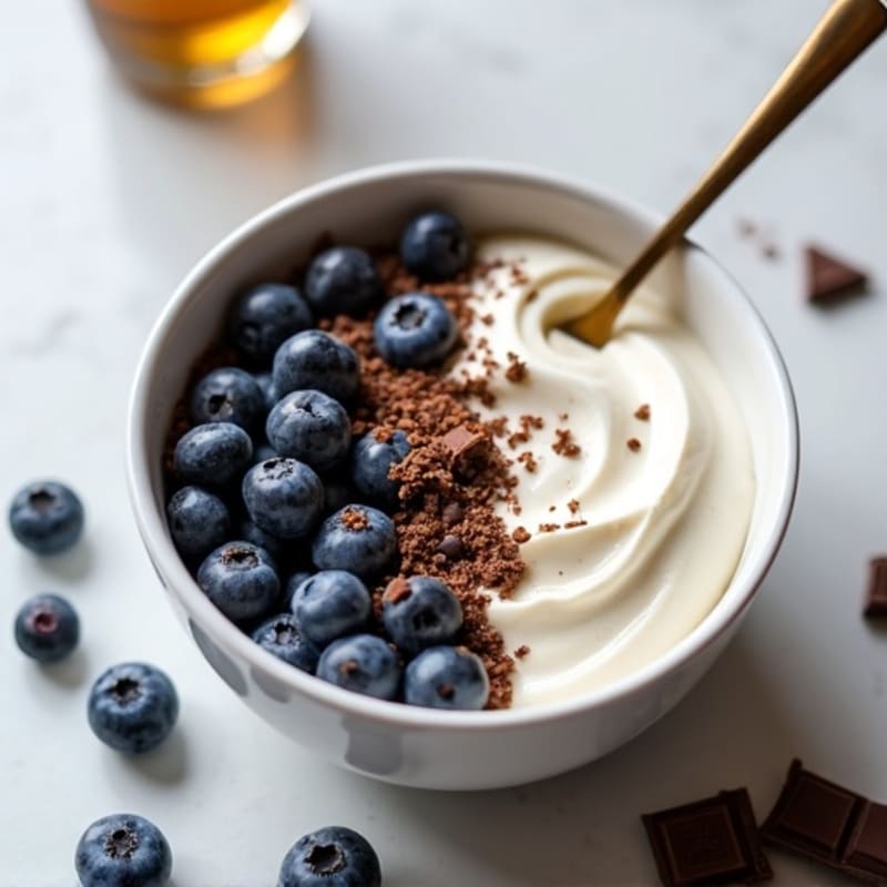 Protein-Packed Greek Yogurt Bowl with Dark Chocolate Chunks