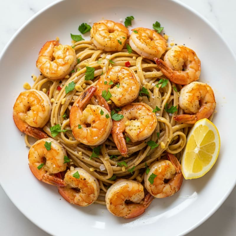 Garlic Butter Shrimp Scampi with Linguine