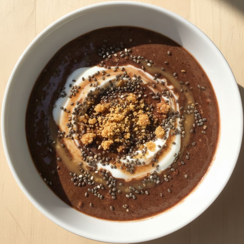 Silky Chocolate Protein Pudding with Chia Seeds