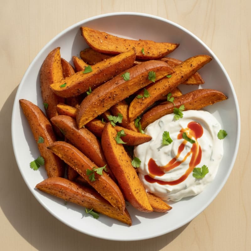 Spicy Roasted Sweet Potato Wedges