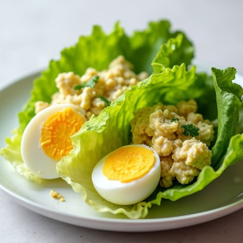 Healthy Creamy Egg Salad Lettuce Wraps