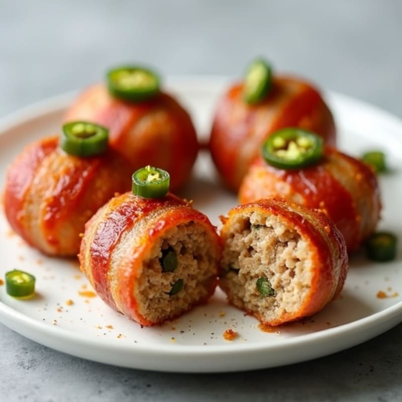Lean Ground Turkey Spicy Jalapeño Bites with Crispy Bacon