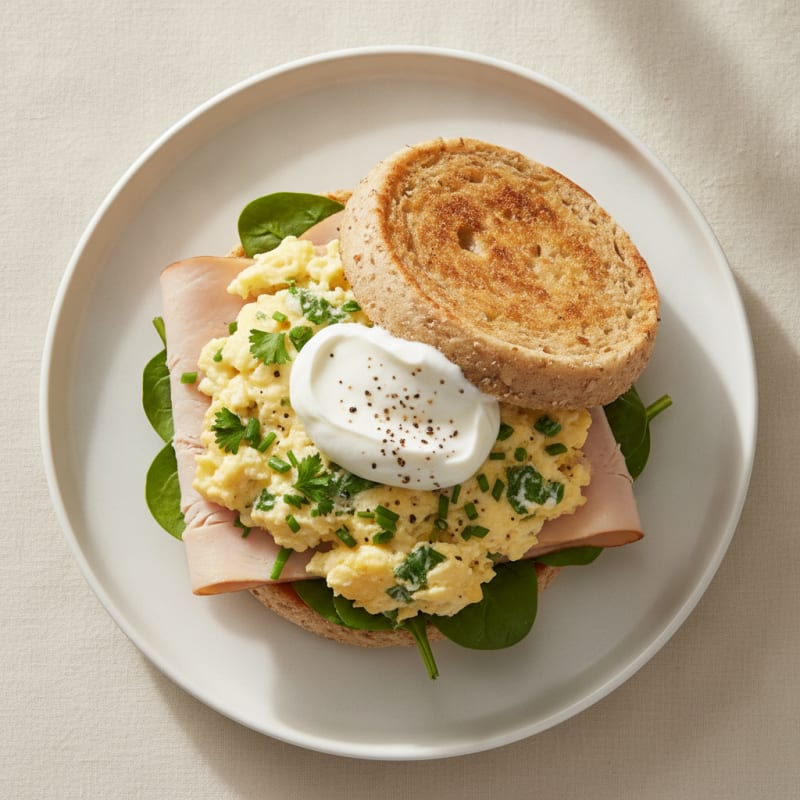 Garden Herb Egg and Turkey Sandwich
