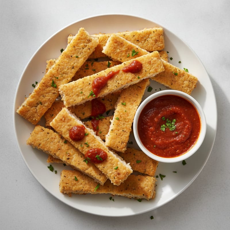 Garlic Parmesan Breadsticks with Marinara