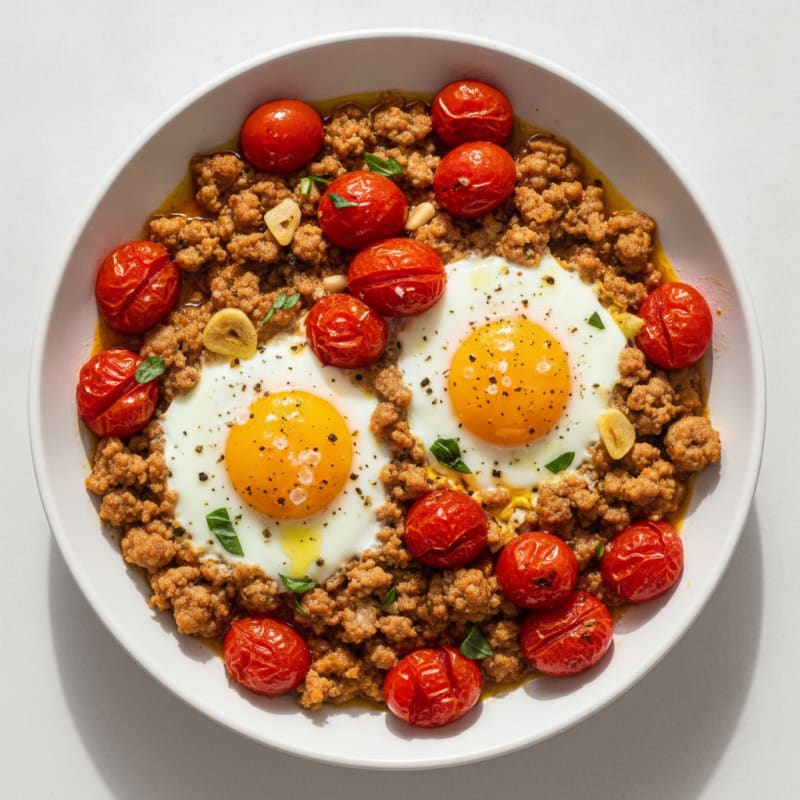 Baked Eggs with Roasted Tomatoes