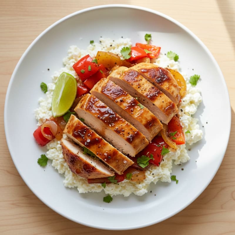 Spicy Chipotle Chicken with Creamy Cottage Cheese