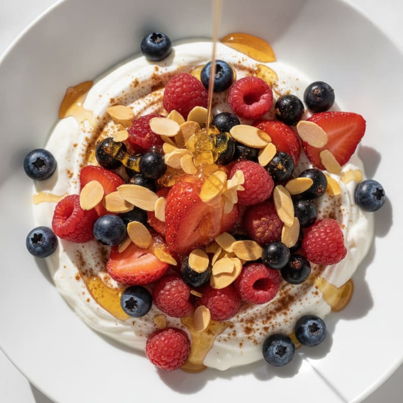 Protein-Packed Greek Yogurt with Honey and Berries