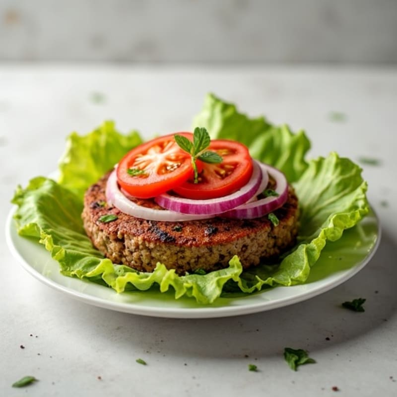 Lean Ground Beef Burger Salad with Crispy Lettuce and Tangy Pickle Dressing