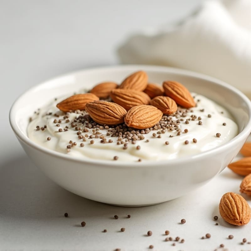 Greek Yogurt with Chia Seeds and Almonds