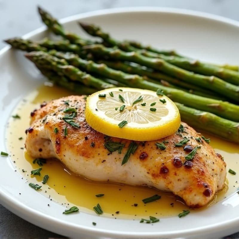 Sheet Pan Lemon Herb Chicken with Roasted Asparagus