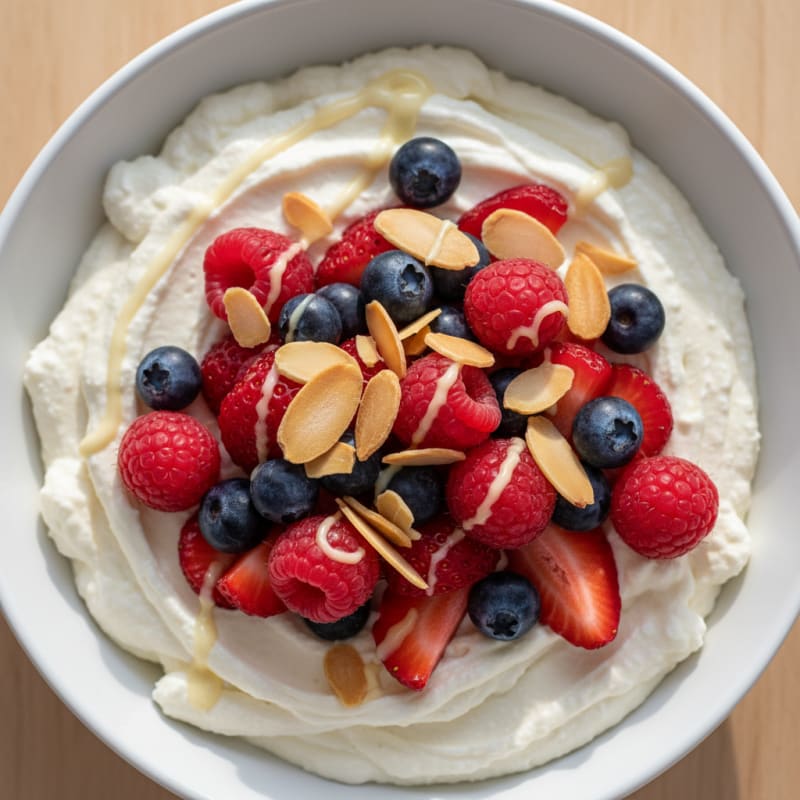 Cottage Cheese Protein Mousse with Mixed Berries
