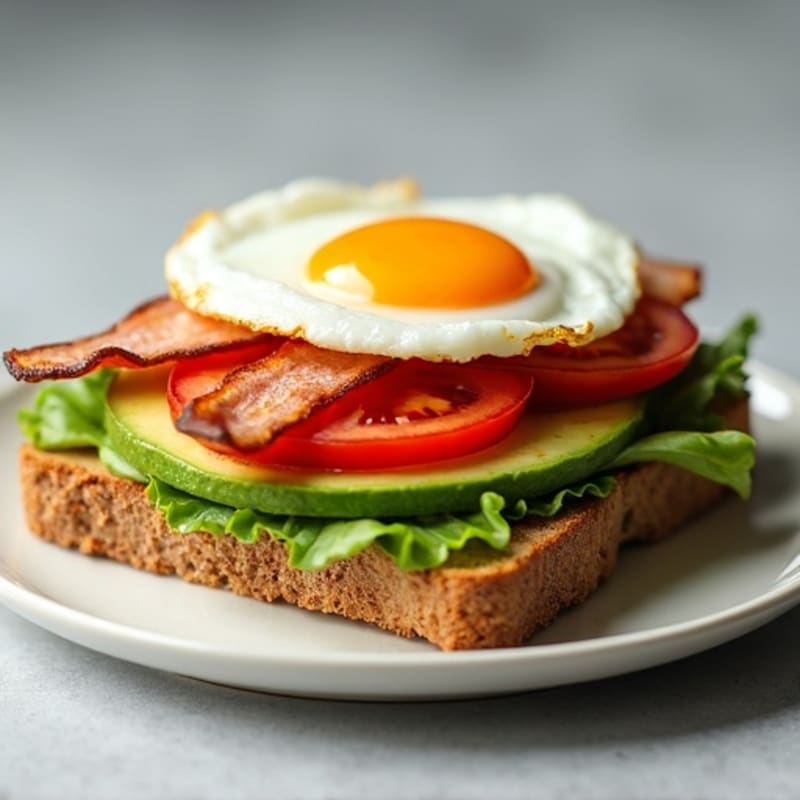 Healthy Avocado BLT on Whole Grain Toast