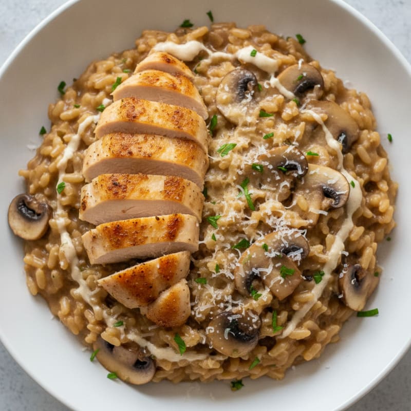 Creamy Parmesan Mushroom Risotto