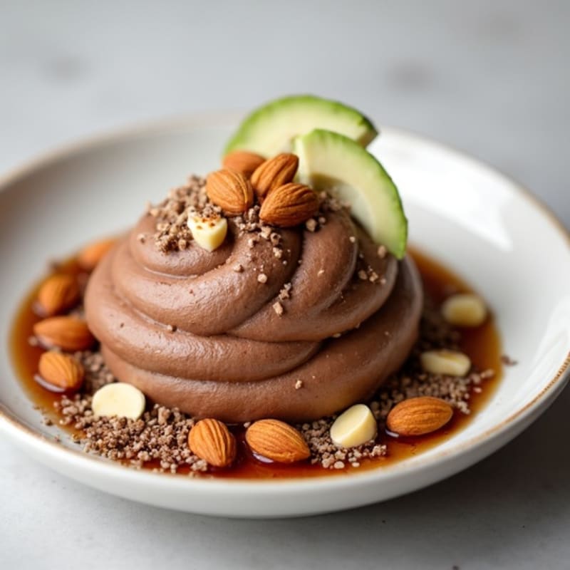 Chocolate Protein Mousse with Chopped Nuts