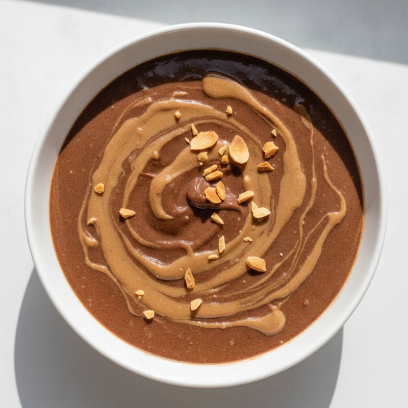 Silky Chocolate Protein Pudding with Almond Butter