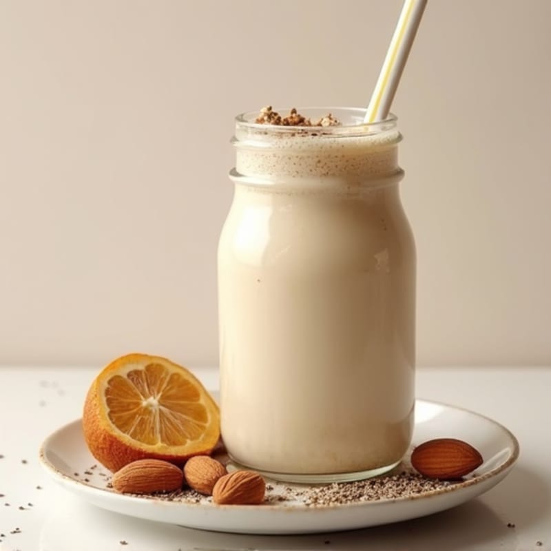 Protein Shake with Almond Butter and Chia Seeds