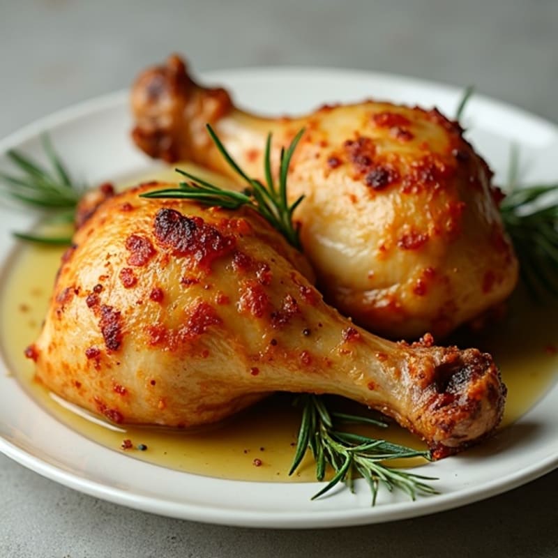 Crispy Roasted Chicken Legs with Lemon and Herbs