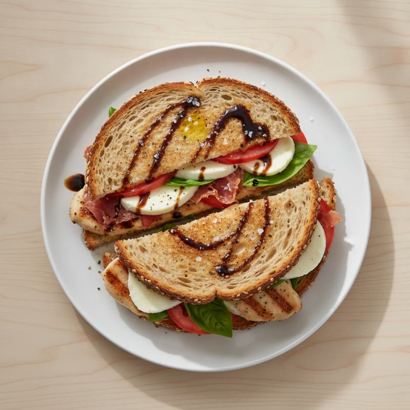 Grilled Caprese Prosciutto Sandwich