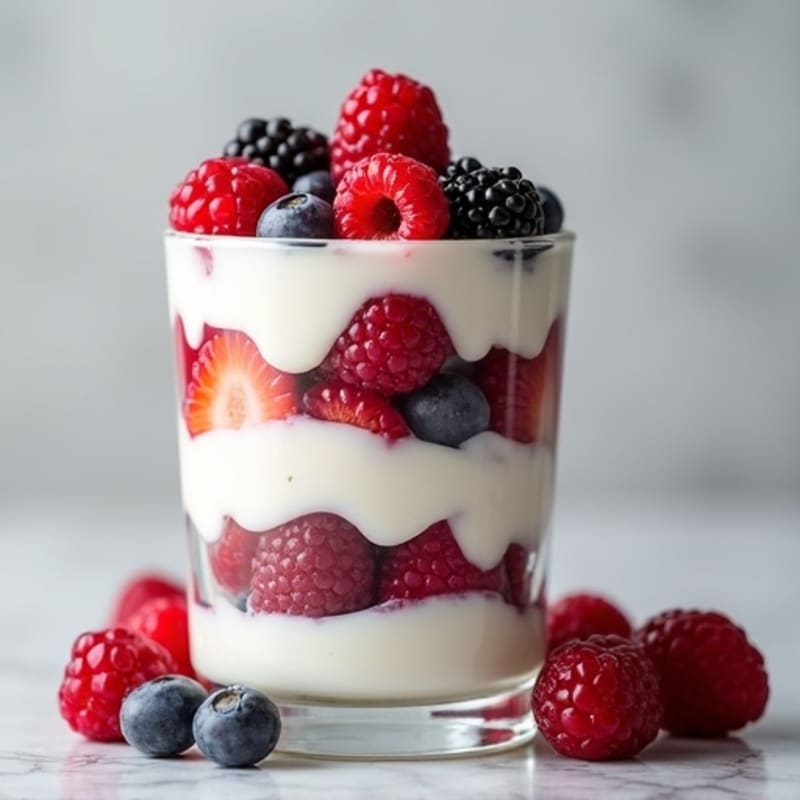 Creamy Greek Yogurt Protein Parfait with Mixed Berries