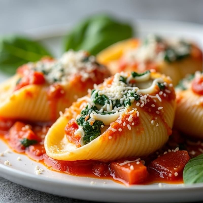 Baked Spinach Ricotta Shells