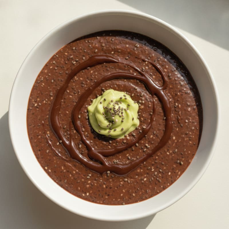 Silky Chocolate Protein Pudding with Chia Seeds