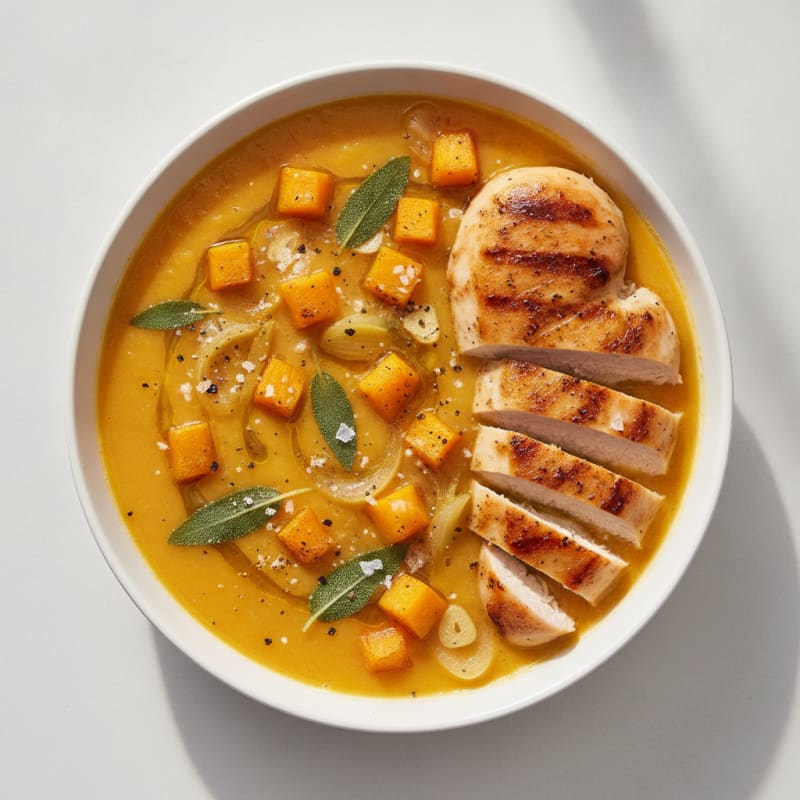 Roasted Butternut Squash Soup with Sage
