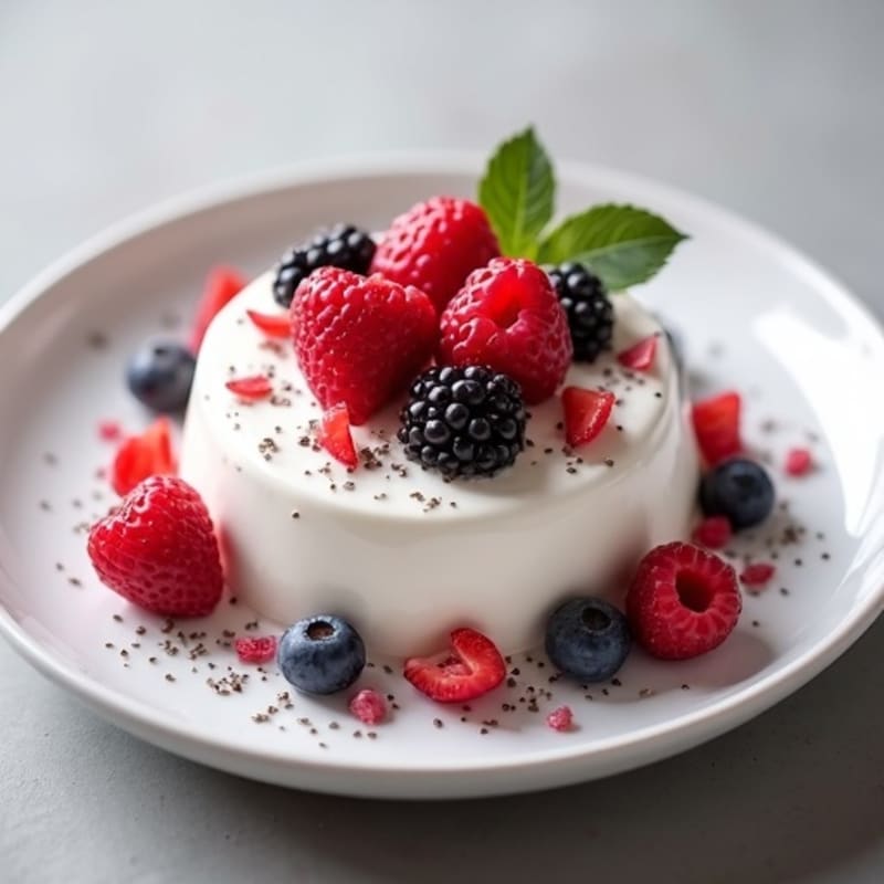Silky Greek Yogurt Protein Mousse with Berries