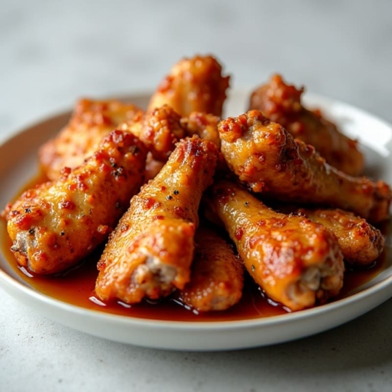 Crispy Roasted Honey Garlic Chicken Wings