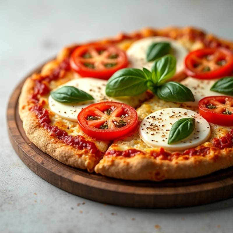 Crispy Whole Wheat Fresh Tomato Basil Pizza