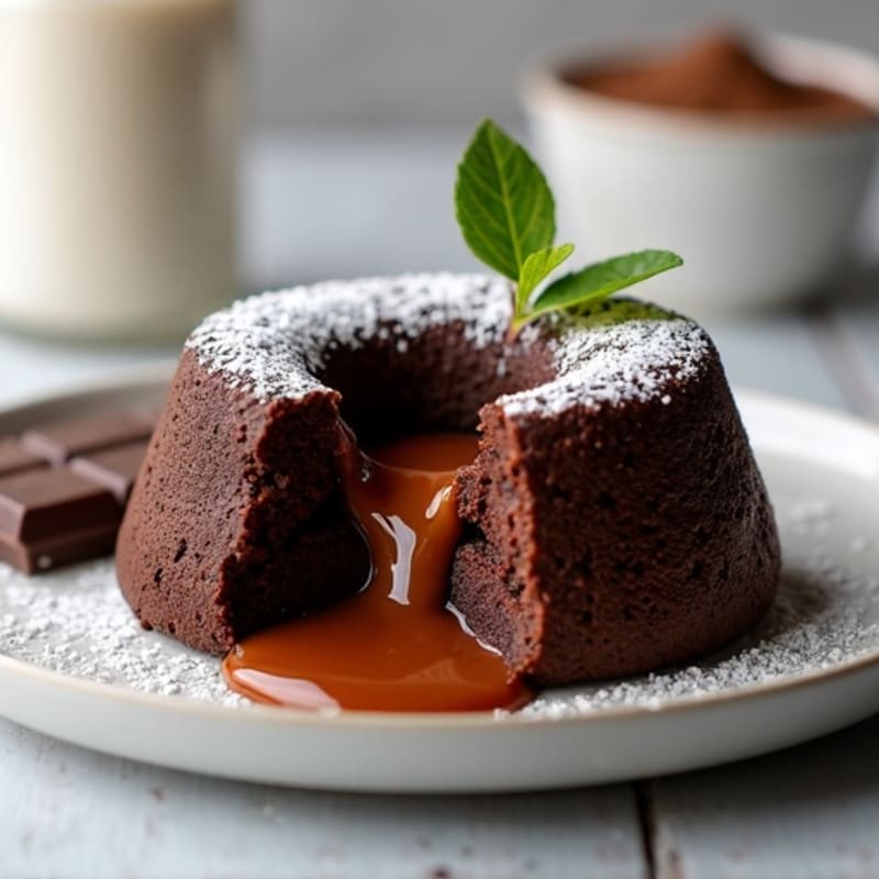 Protein-Rich Dark Chocolate Lava Cake