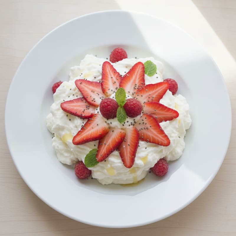 Silky Greek Yogurt Protein Mousse with Berries