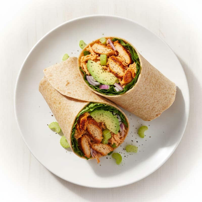 Buffalo Ranch Chicken Salad Wraps