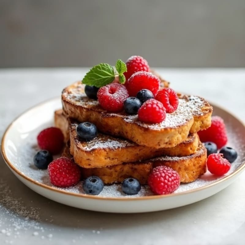 Protein-Packed Whole Wheat French Toast with Fresh Berries