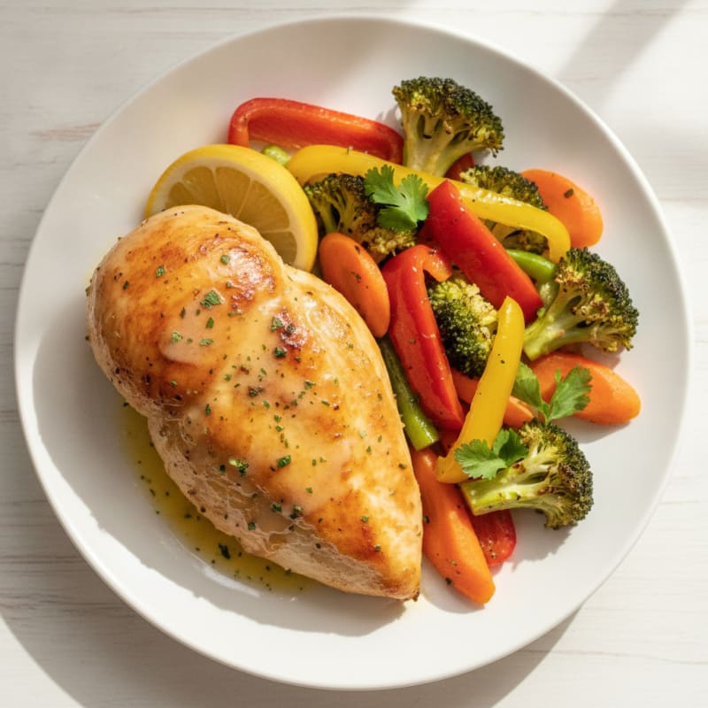Lemon Herb Roasted Chicken and Vegetable Medley