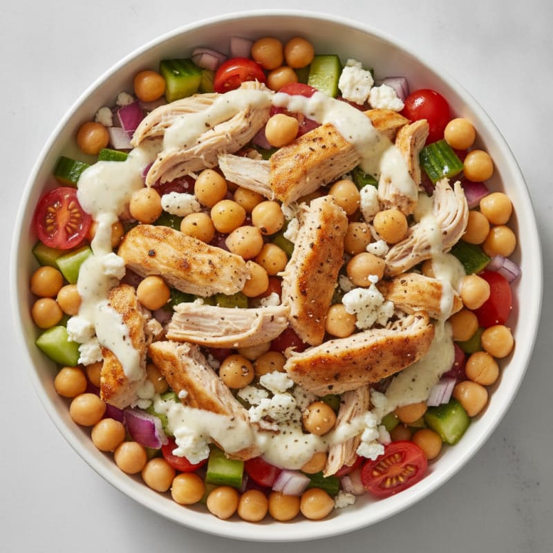 Mediterranean Chickpea Salad Bowl
